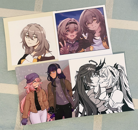 assorted hoyoverse square prints