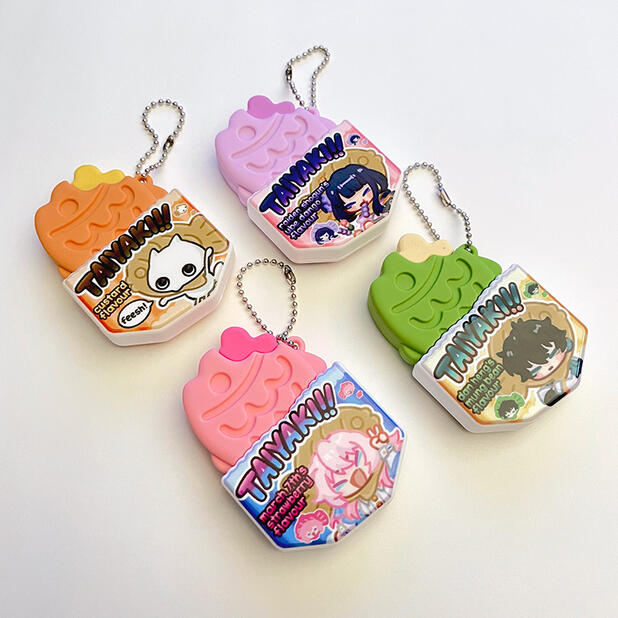 assorted rubber taiyaki charms