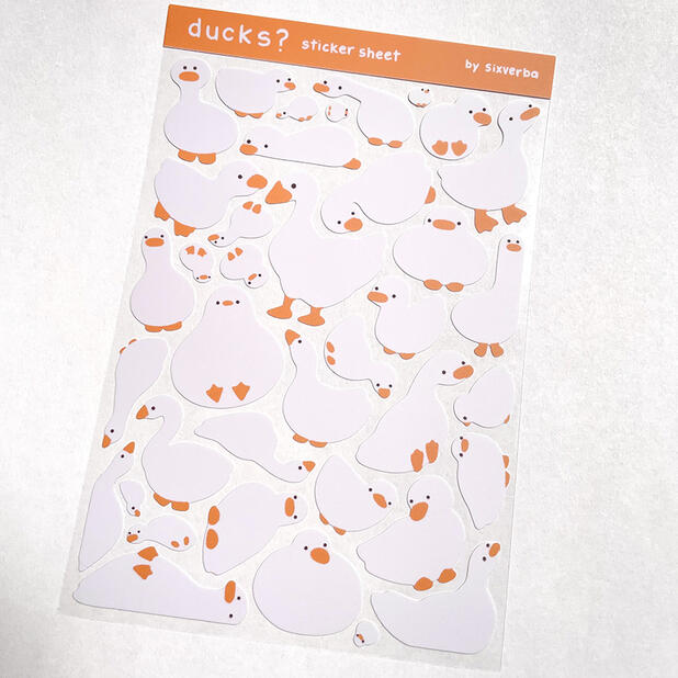 ducks? sticker sheet