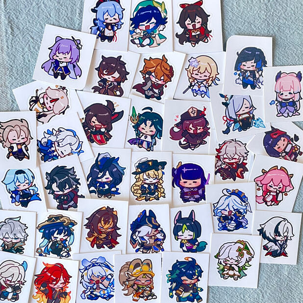 genshin impact scrunkly stickers