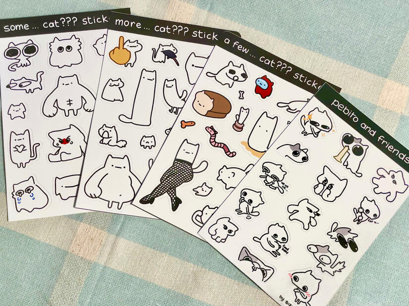 some... cat??? sticker sheets