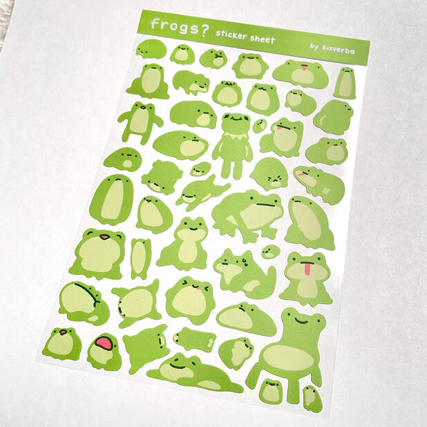frogs? sticker sheet