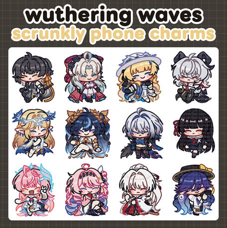 wuthering waves scrunkly phone charms